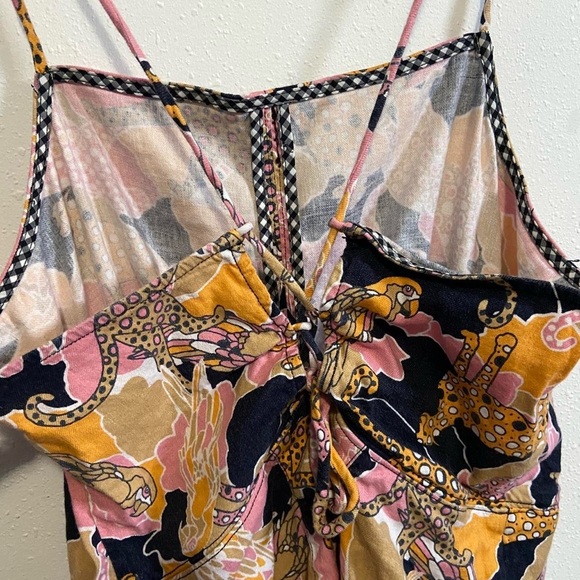 Anthropologie Maeve Tie-Back Leopard Print Mini Romper - Picture 6 of 7